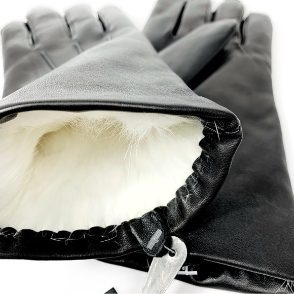 Fownes Leather Fur Lined Gloves Size Small - Picture 12 of 16